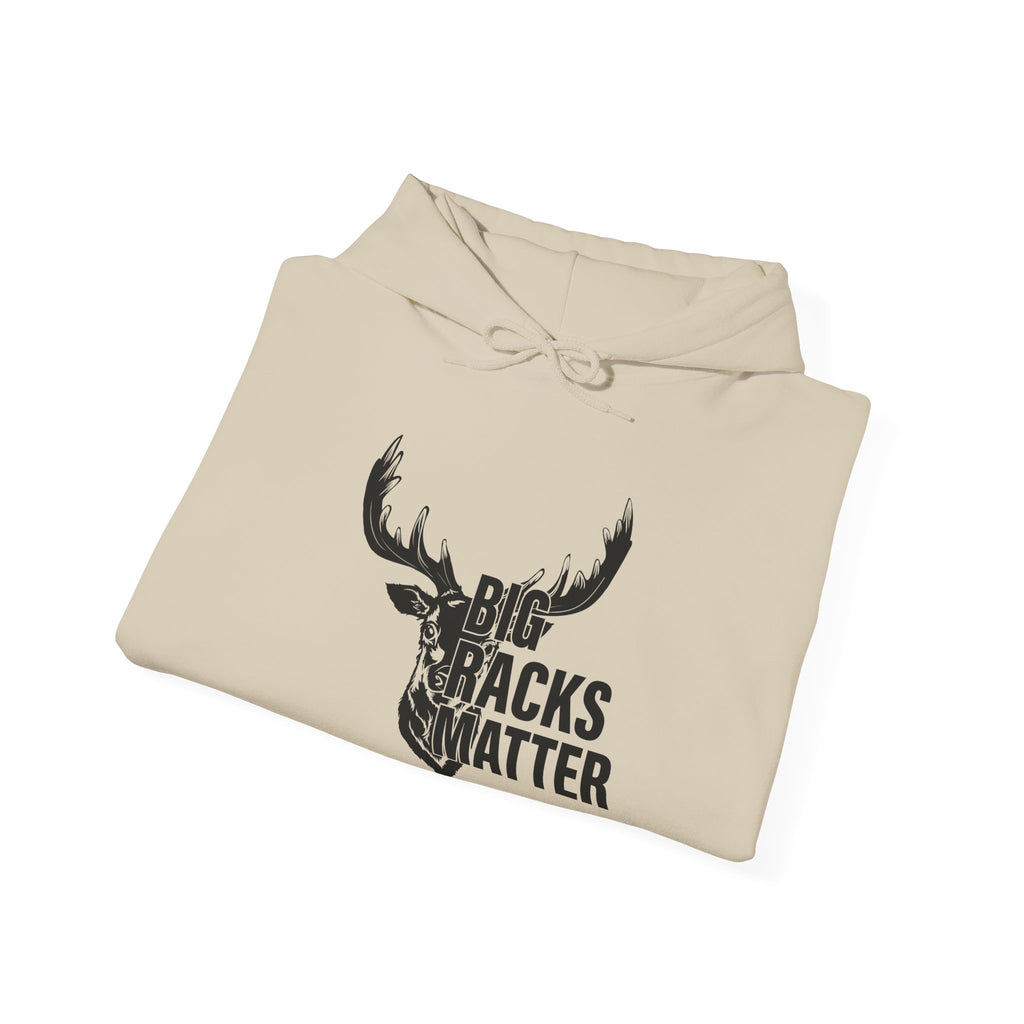 Big Racks Matter Deer Antler Hunting Graphic - Cozy Hoodie