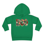 Toddler Hoodie - "BOO" Plaid Halloween Pullover