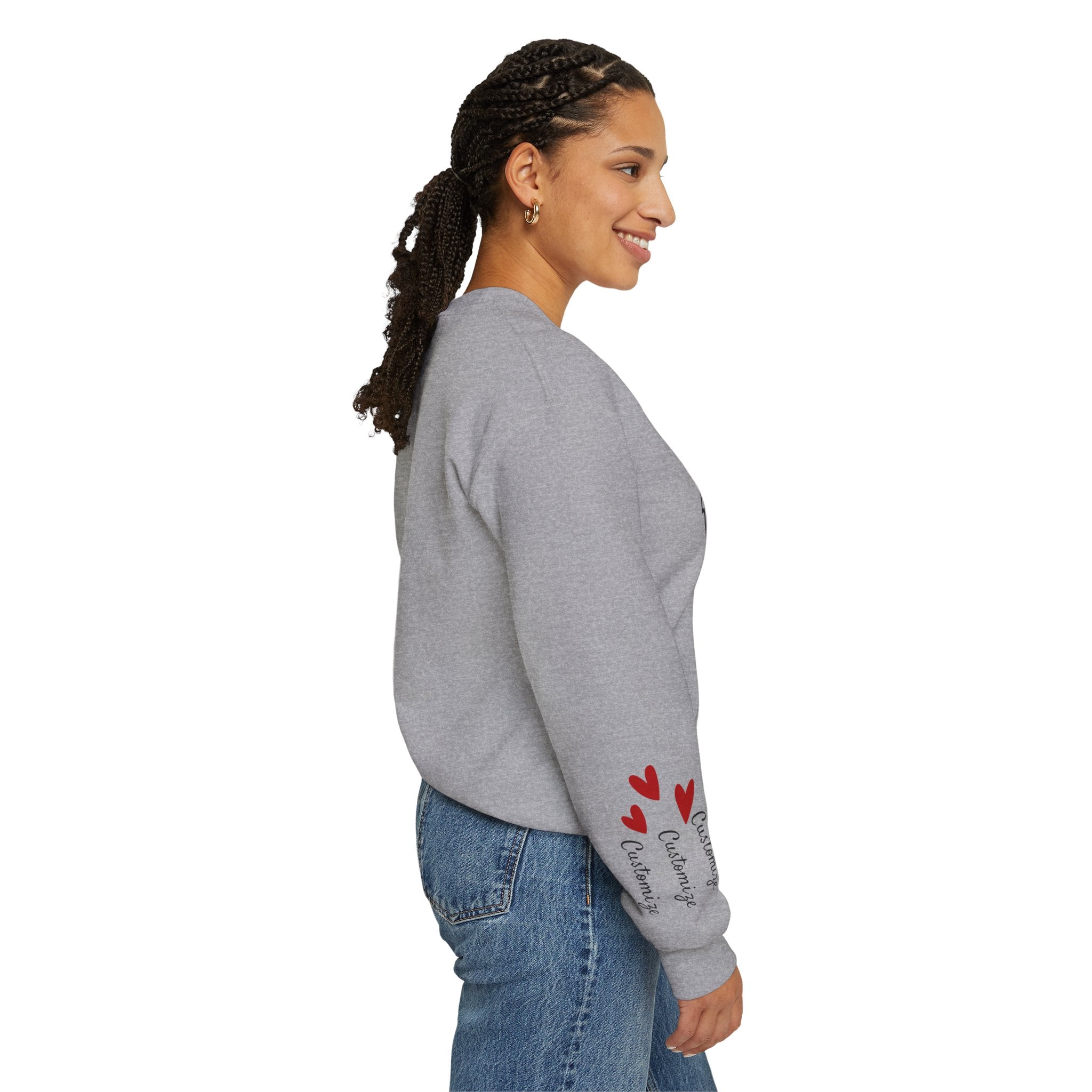 Mom Sweatshirt — Personalized Kids' Names on the Sleeve