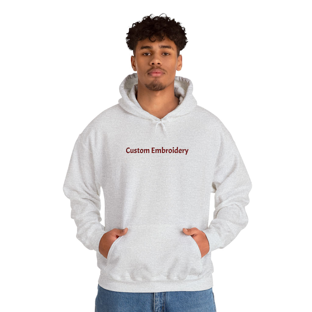 EMBROIDERED Custom Text (Light Colors/Shades) Unisex Hoodies