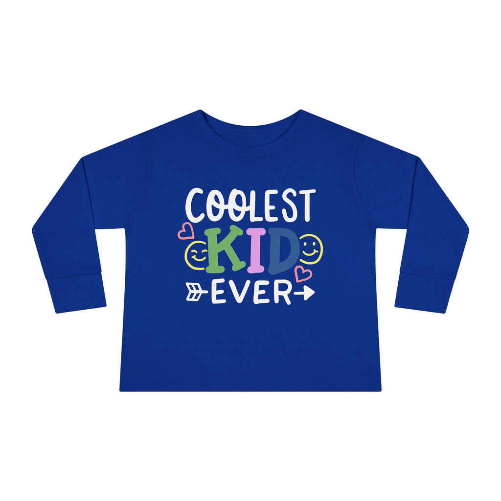 Coolest Kid Ever — FRONT & BACK Customizable Toddler Long Sleeve Tee