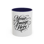 Personalized Accent Coffee Mug — Custom Image & Optional Text | 11oz & 15oz