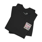 Straight Outta Patience Pocket Tee — Funny Sarcastic Graphic T-Shirt
