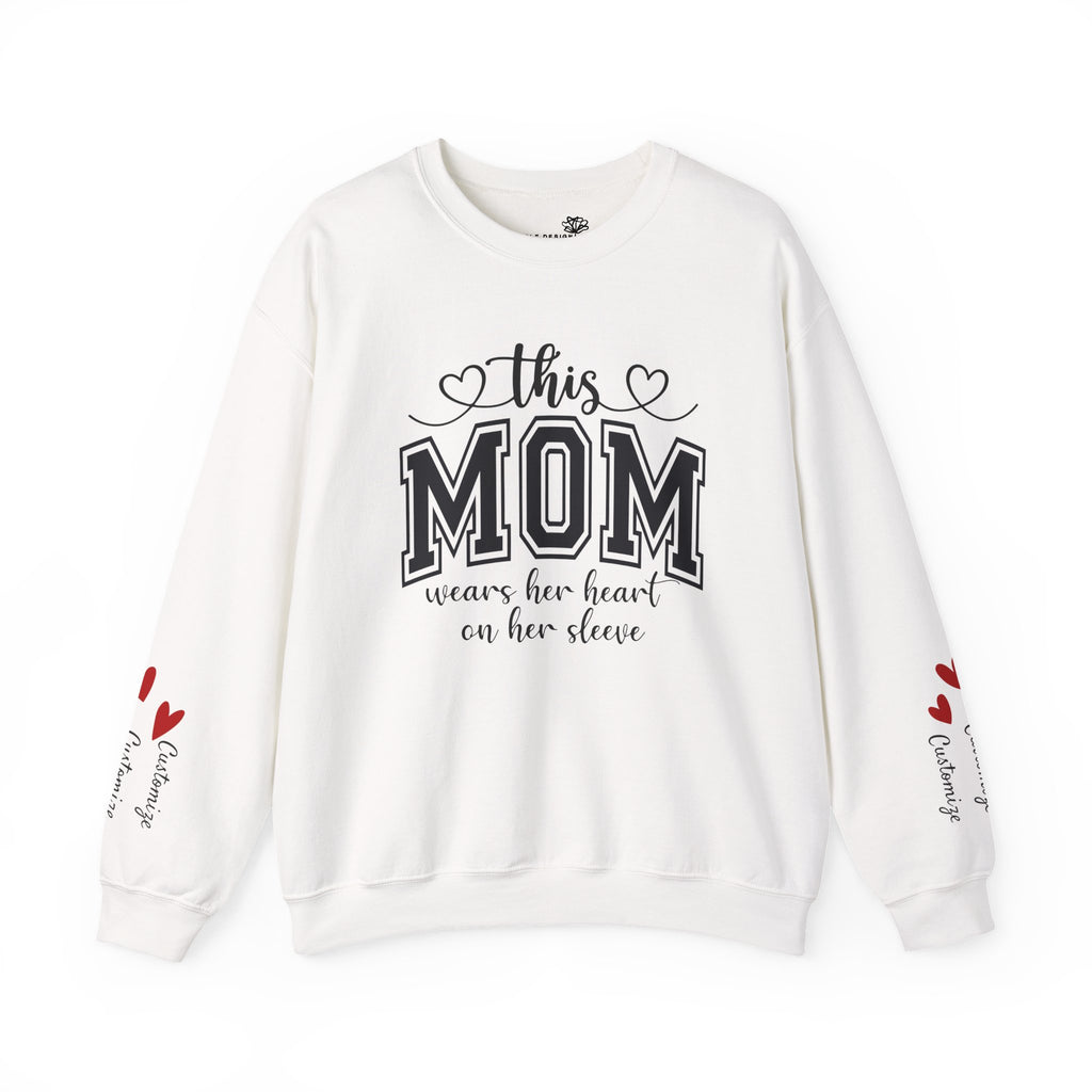 Mom Sweatshirt — Personalized Kids' Names on the Sleeve