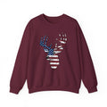American Flag Deer Head Graphic - Pullover Sweatshirt