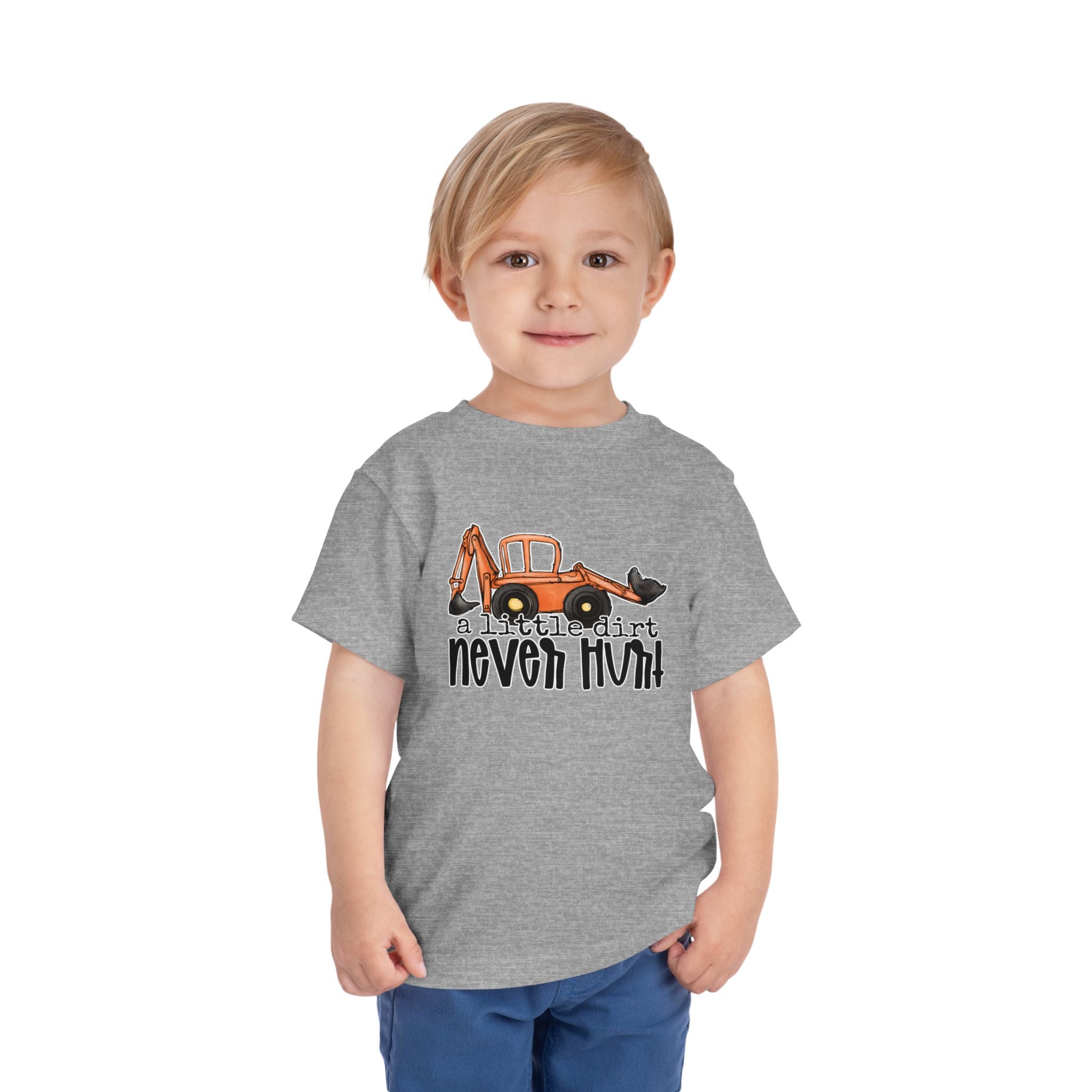 A Little Dirt Never Hurt — Funny Toddler Truck Graphic Tee