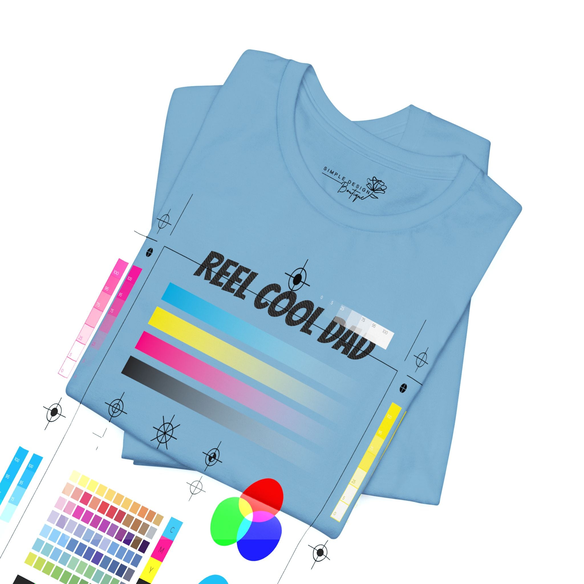 Reel Cool Dad — Embroidered T-Shirt