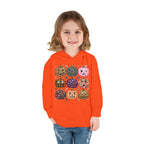 Toddler Halloween Pumpkin Hoodie — Colorful Patterned Jack-O’-Lanterns