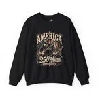 1776–2026 America 250 Years Eagle Crewneck Sweatshirt — Patriotic Anniversary Gift | S–3XL