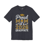 Proud Mom of a 2026 Graduate FRONT & BACK upload photo T-Shirt