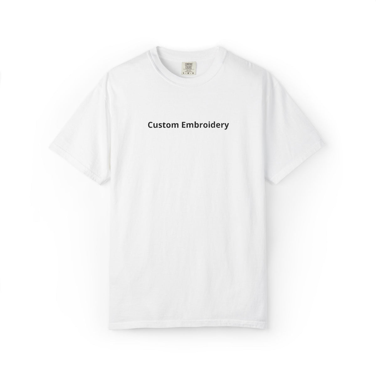 EMBROIDERED Custom Text Comfort Colors Unisex (Light Colors/Shades) T-Shirt