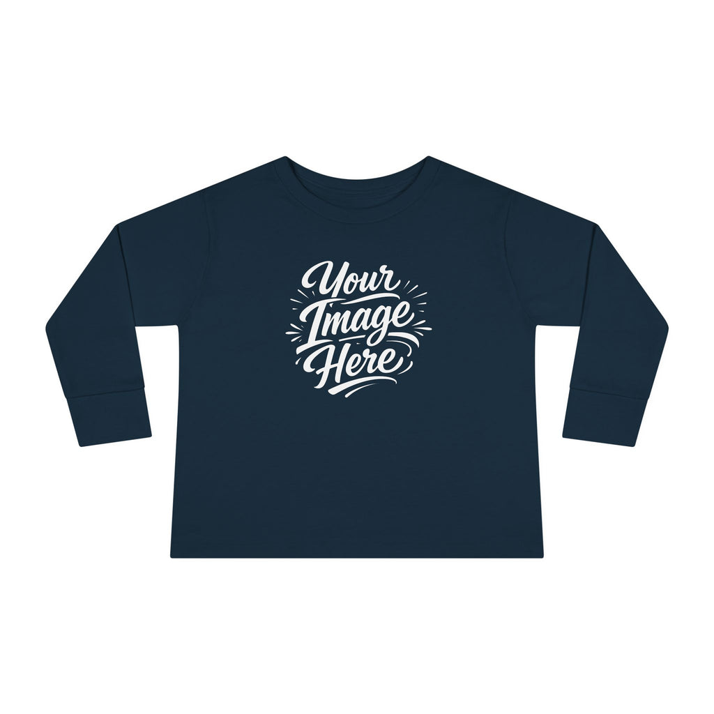 Toddler Long Sleeve Tee — Custom Image & Optional Text