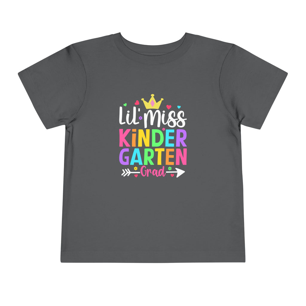 Little Miss Kindergarten Grad. FRONT & BACK — Toddler Graduation Tee