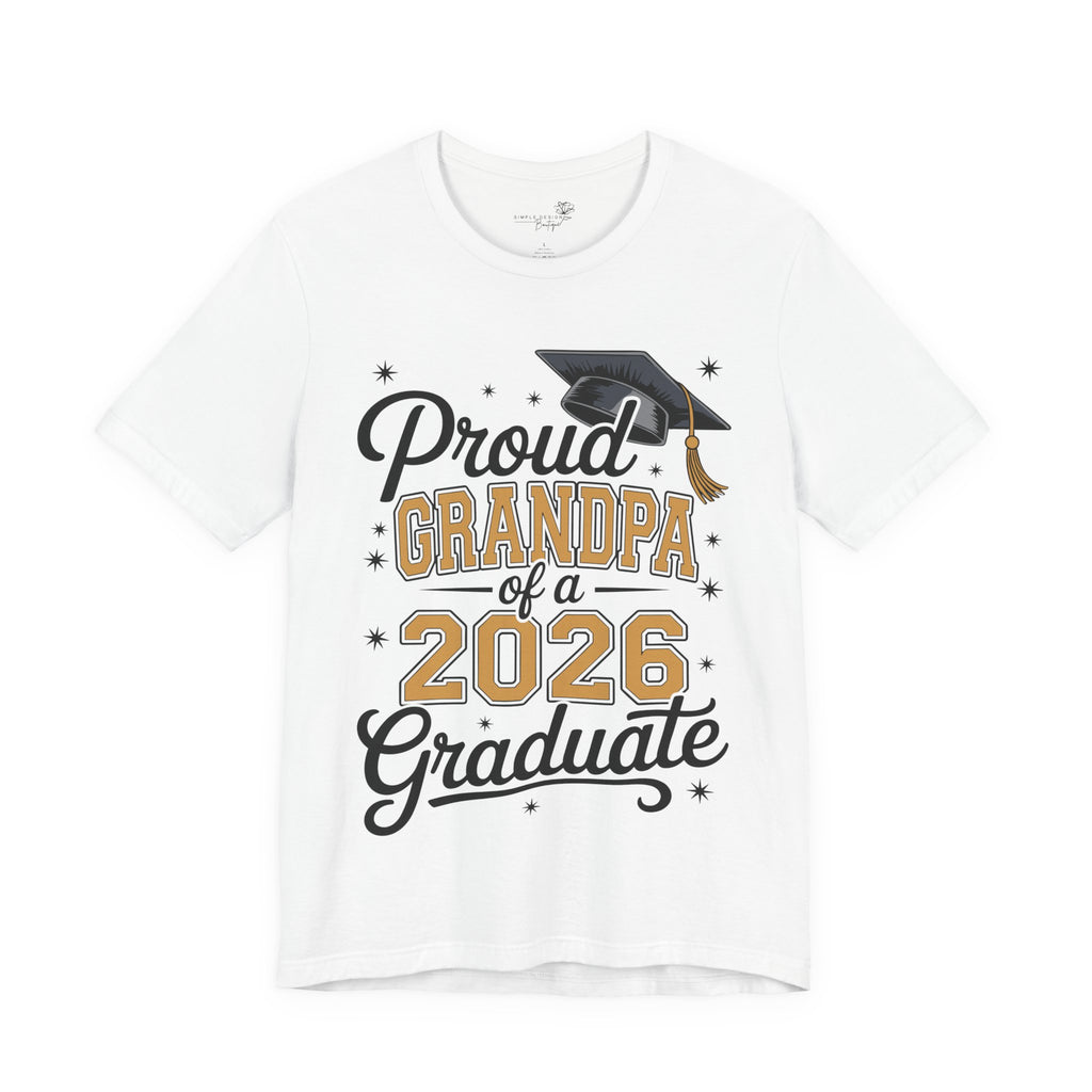 Proud Grandpa of a 2026 Graduate FRONT & BACK upload photo T-Shirt