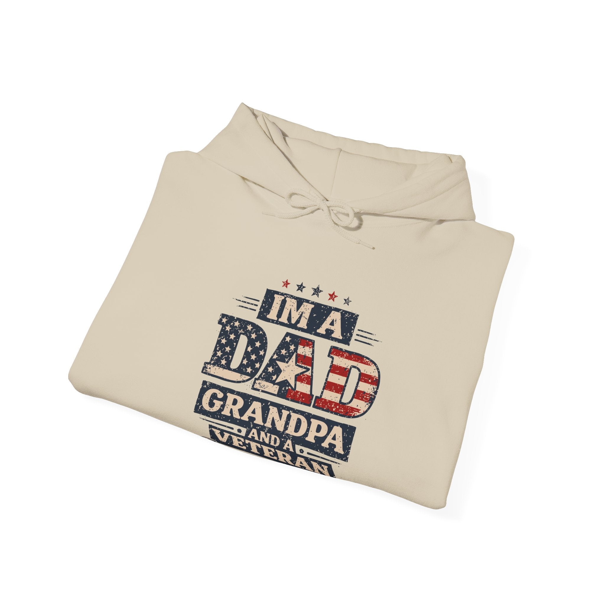 Men's Hoodie — "I'm a Dad, Grandpa & Veteran. Nothing Scares Me."
