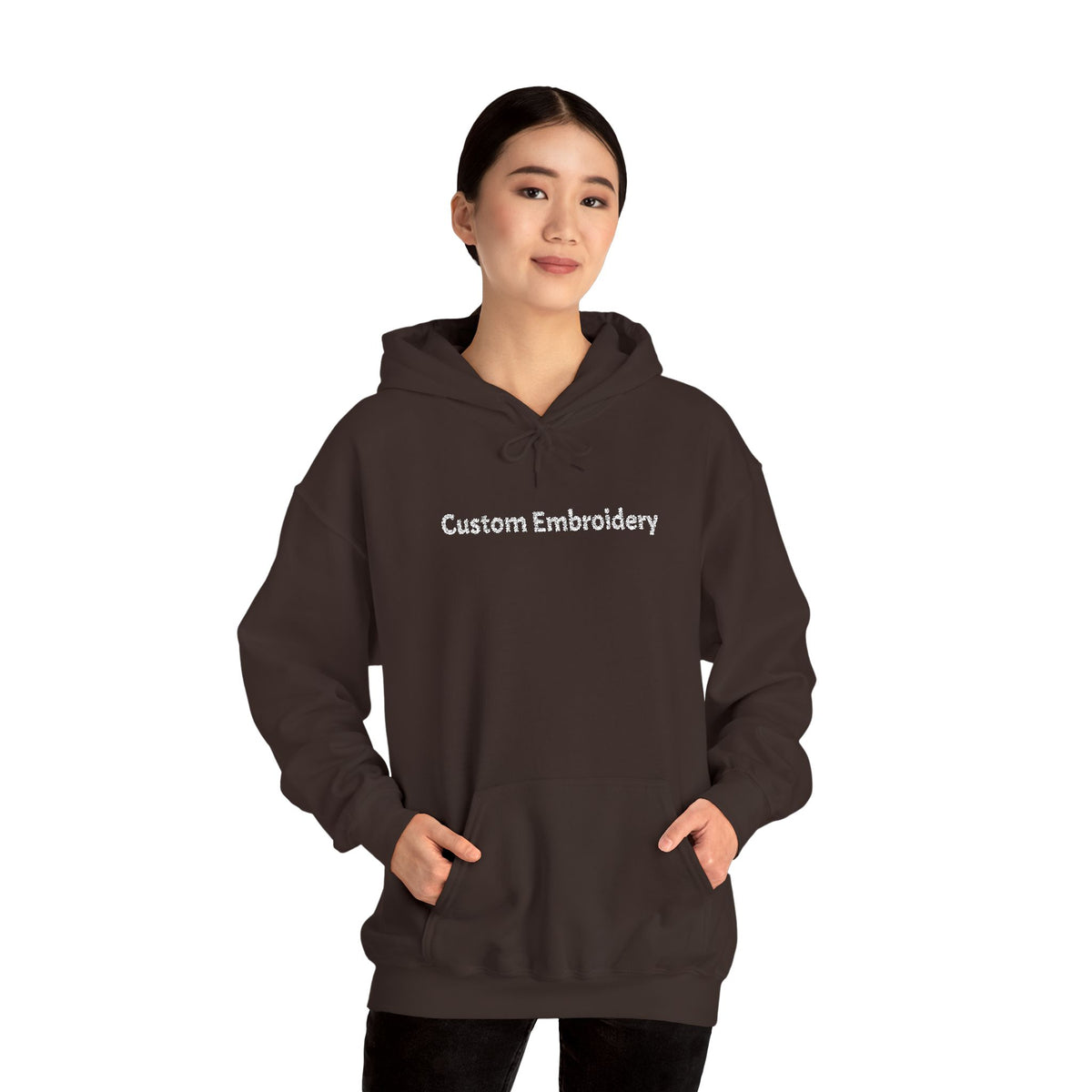 EMBROIDERED Custom Text (Dark Colors/Shades) Cozy Unisex Hoodies