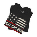 Best Dad Ever — American Flag T-Shirt | Vintage Patriotic Dad Tee