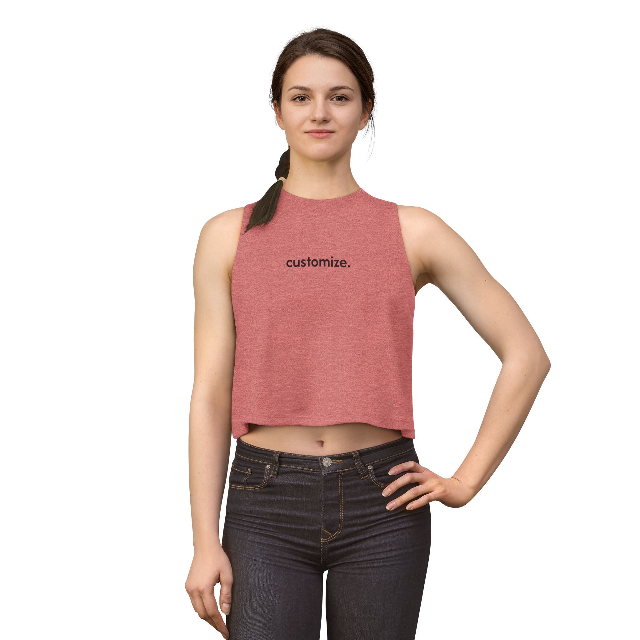 Women's Crop Tank — Custom Text
