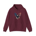 Patriotic American Flag Bald Eagle Graphic - Cozy Hoodie