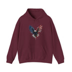 Patriotic American Flag Bald Eagle Graphic - Cozy Hoodie