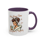 Coffee Mug — "My Alone Time Is for Everyone's Safety" Retro Woman Accent Mug