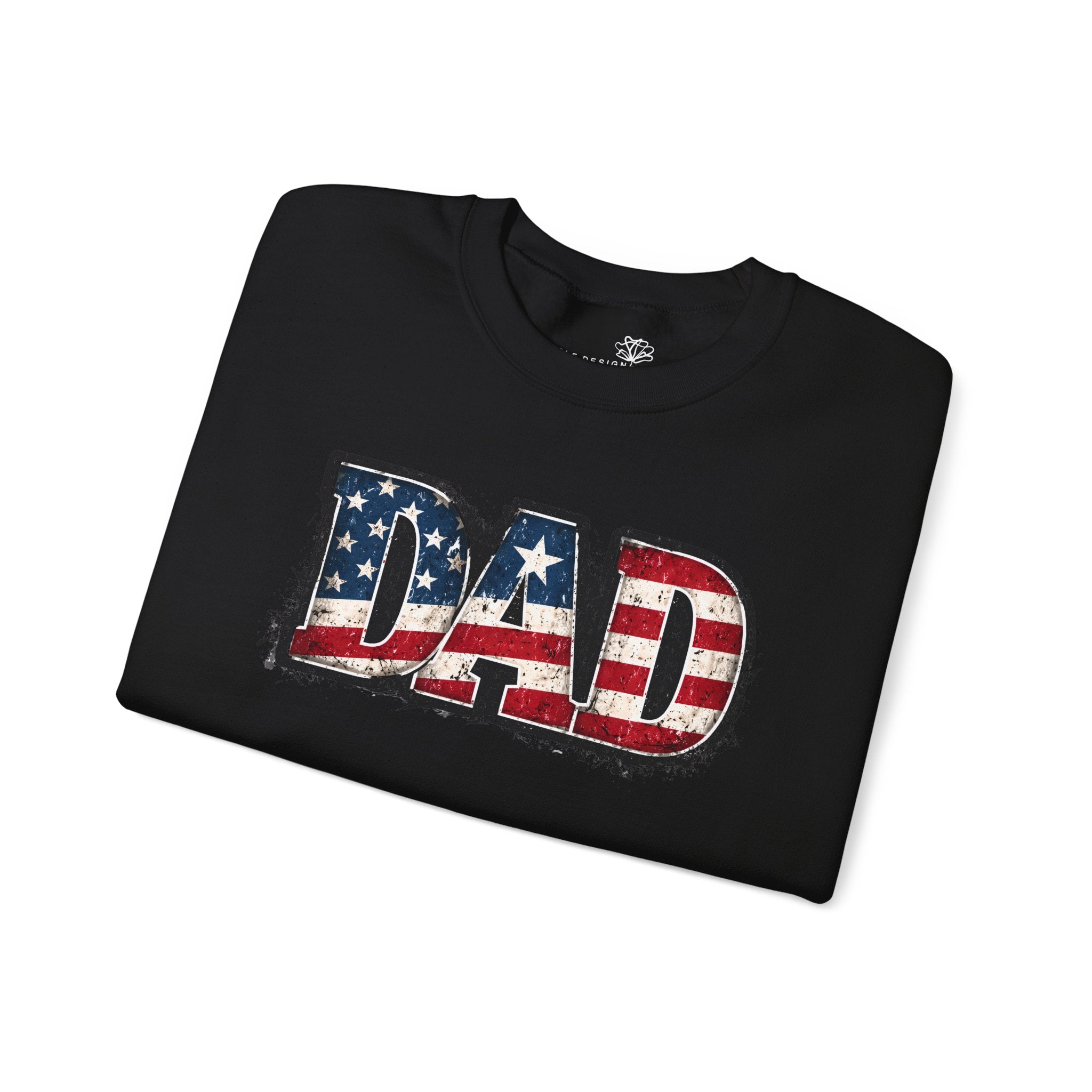 Dad American Flag Crewneck Sweatshirt — Patriotic Father’s Day Gift | S–3XL