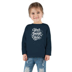 Toddler Long Sleeve Tee — Custom Image & Optional Text