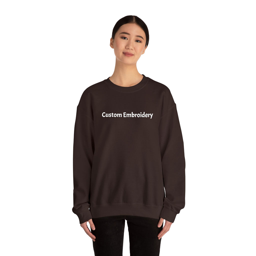 EMBROIDERED Custom Text (Dark Colors/Shades) Pullover Sweatshirts
