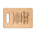 Engraved 'Recipe for a Special Mom' Wooden Cutting Board – Personalized Mother's Day Gift