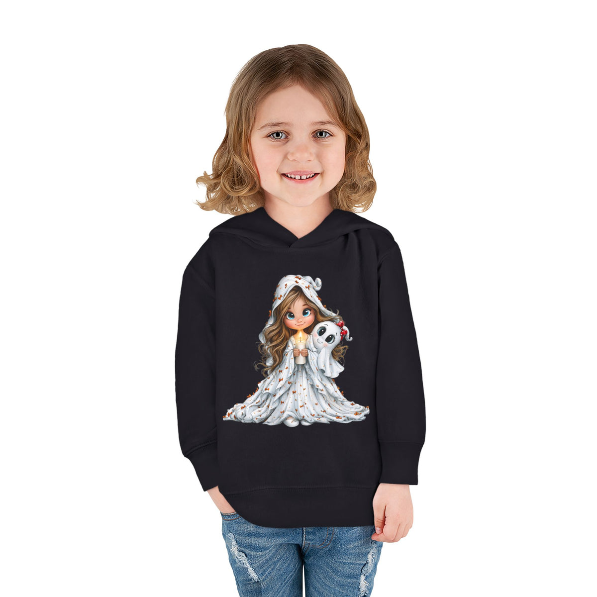 Toddler Girl and Ghost Pullover Hoodie