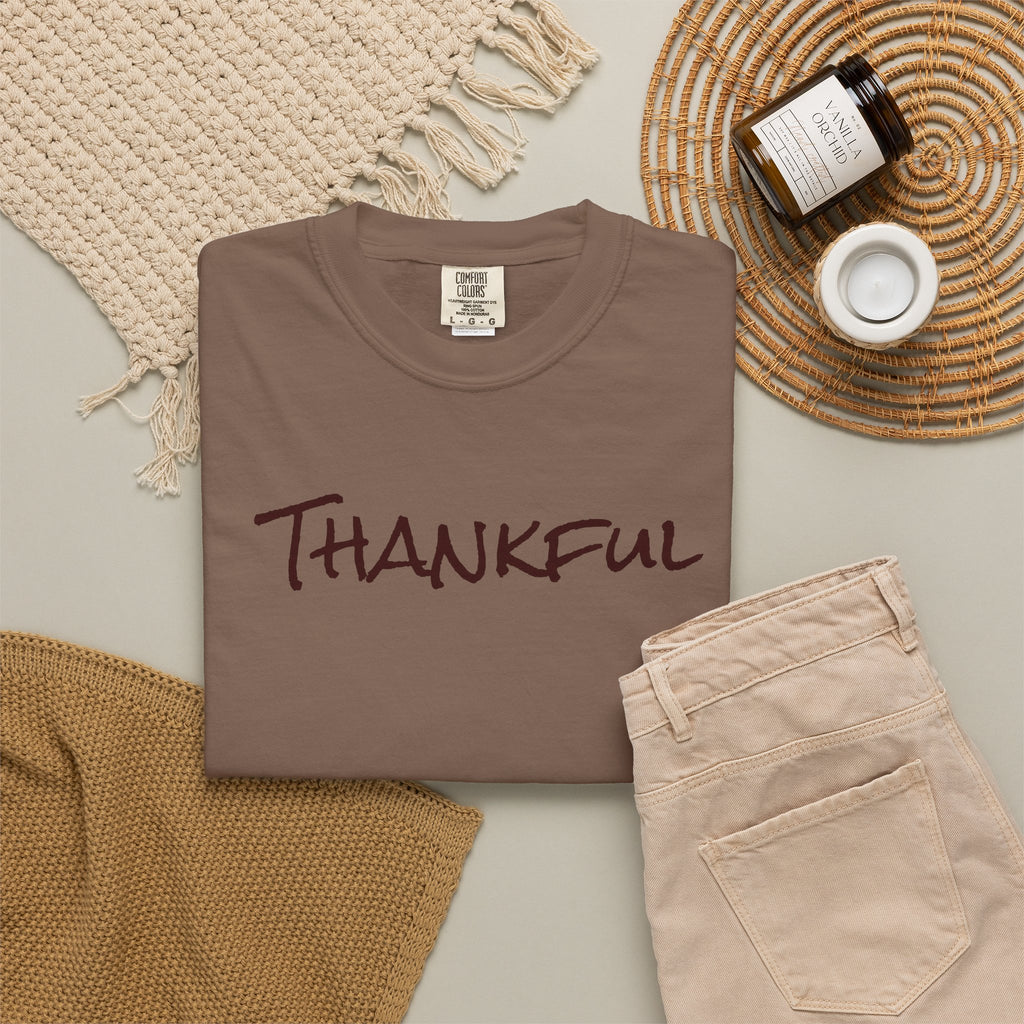 Thankful Unisex Comfort Colors T-Shirt – Gratitude Thanksgiving Tee