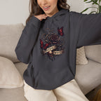 Beautifully Twisted Rose & Butterfly Graphic -  Cozy Hoodie