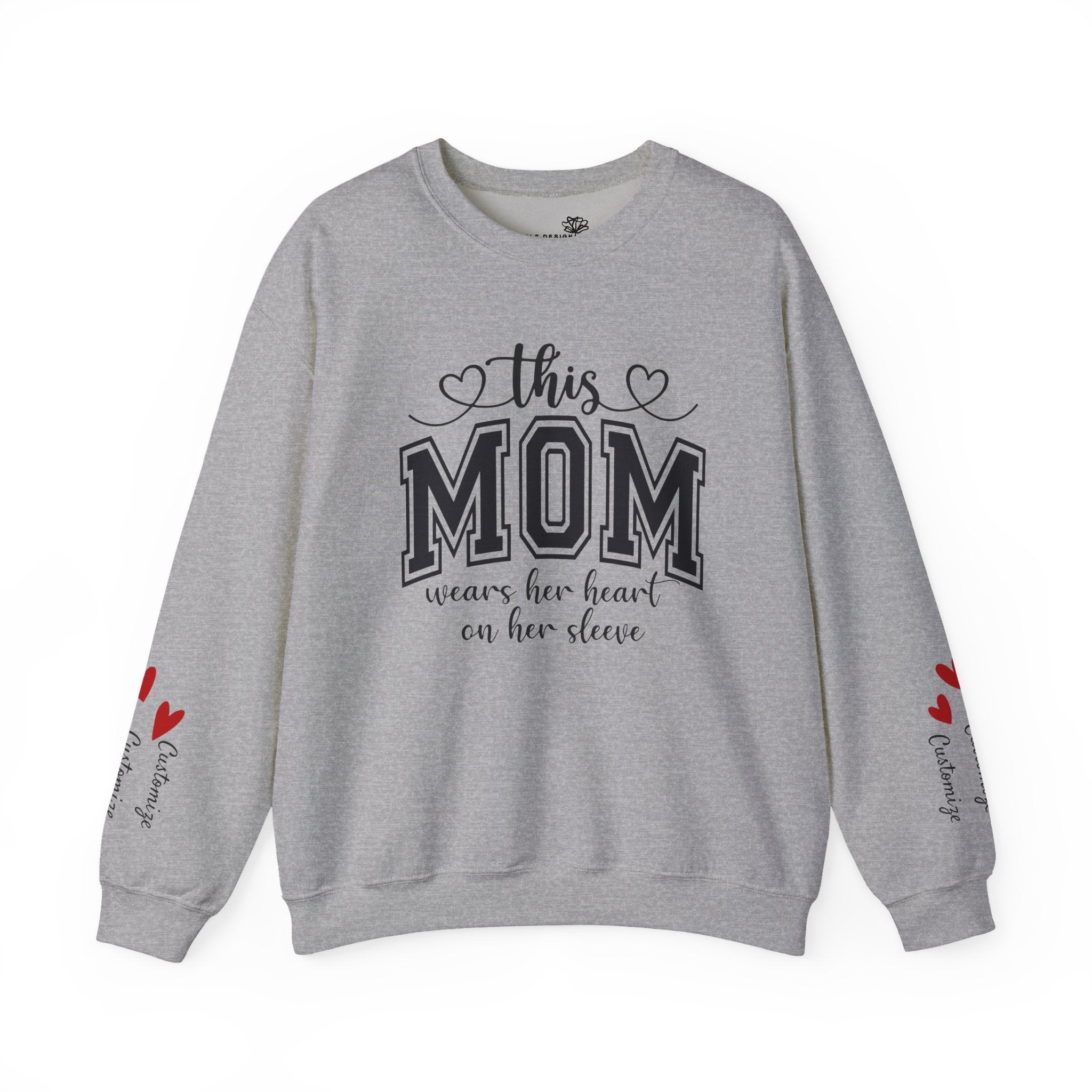Mom Sweatshirt — Personalized Kids' Names on the Sleeve