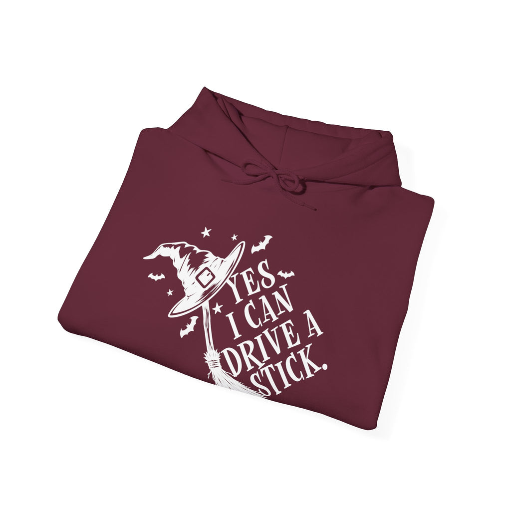 Yes I Can Drive a Stick Witch Graphic - Halloween Hoodie