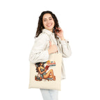 Bookish Summer Canvas Tote Bag — Retro Pinup Reading Beach Bag