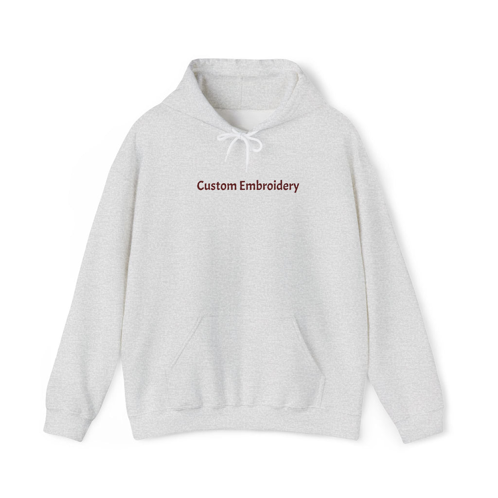 EMBROIDERED Custom Text (Light Colors/Shades) Unisex Hoodies