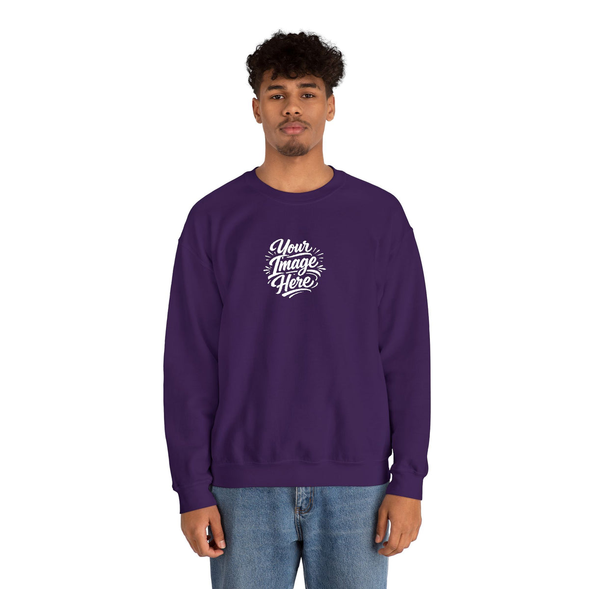 EMBROIDERED Custom Image (Dark Colors/Shades) Pullover Sweatshirts