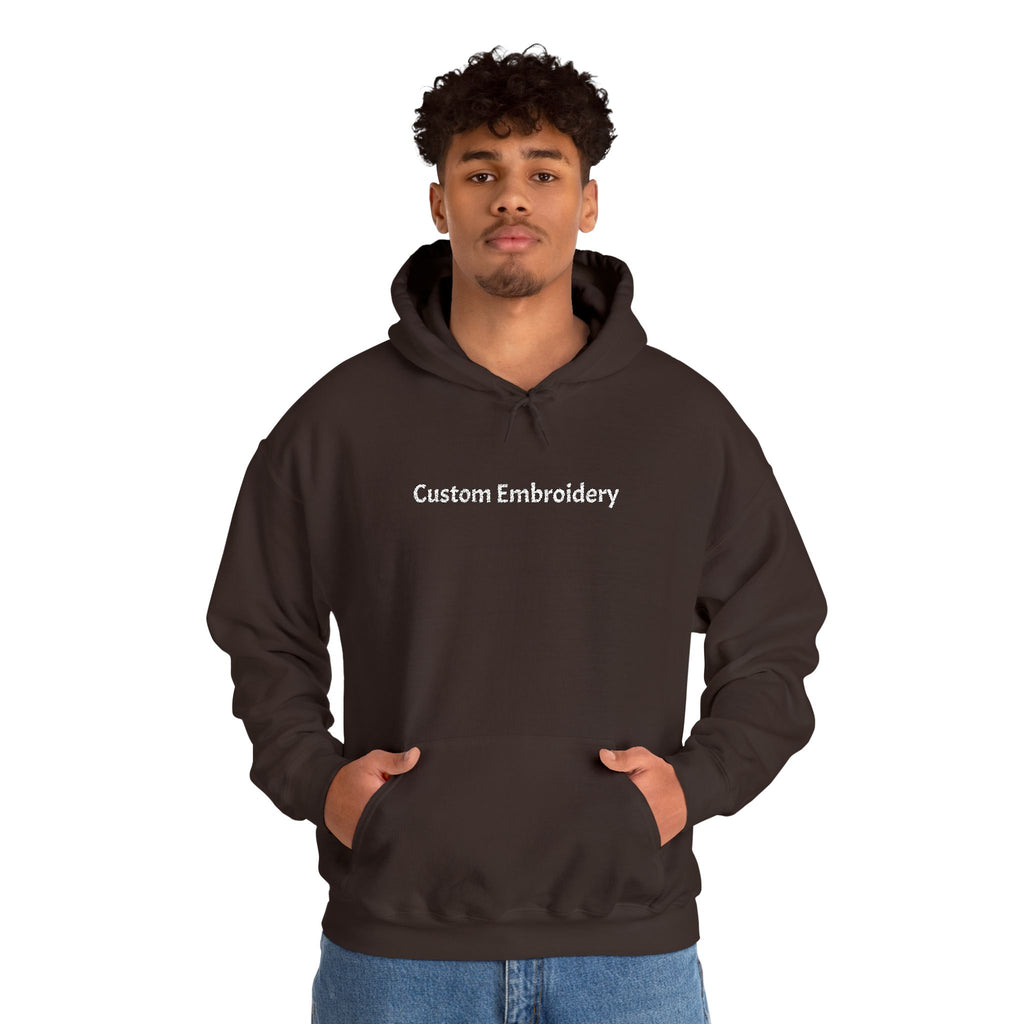 EMBROIDERED Custom Text (Dark Colors/Shades) Cozy Unisex Hoodies