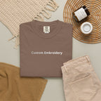 EMBROIDERED Custom Text Comfort Colors Unisex (Dark Colors/Shades) T-Shirt