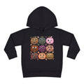 Toddler Halloween Pumpkin Hoodie — Colorful Patterned Jack-O’-Lanterns