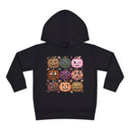 Toddler Halloween Pumpkin Hoodie — Colorful Patterned Jack-O’-Lanterns