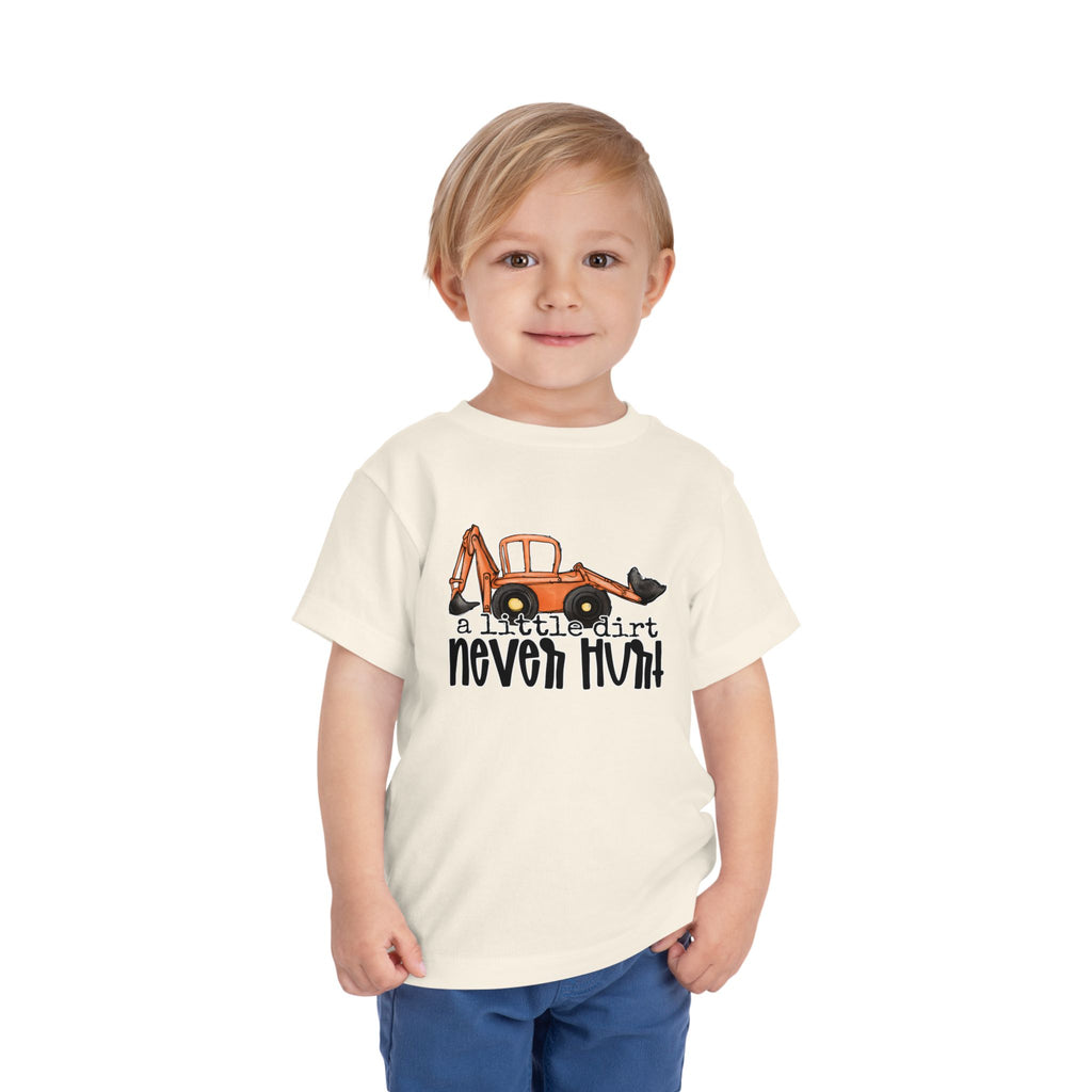 A Little Dirt Never Hurt — Funny Toddler Truck Graphic Tee