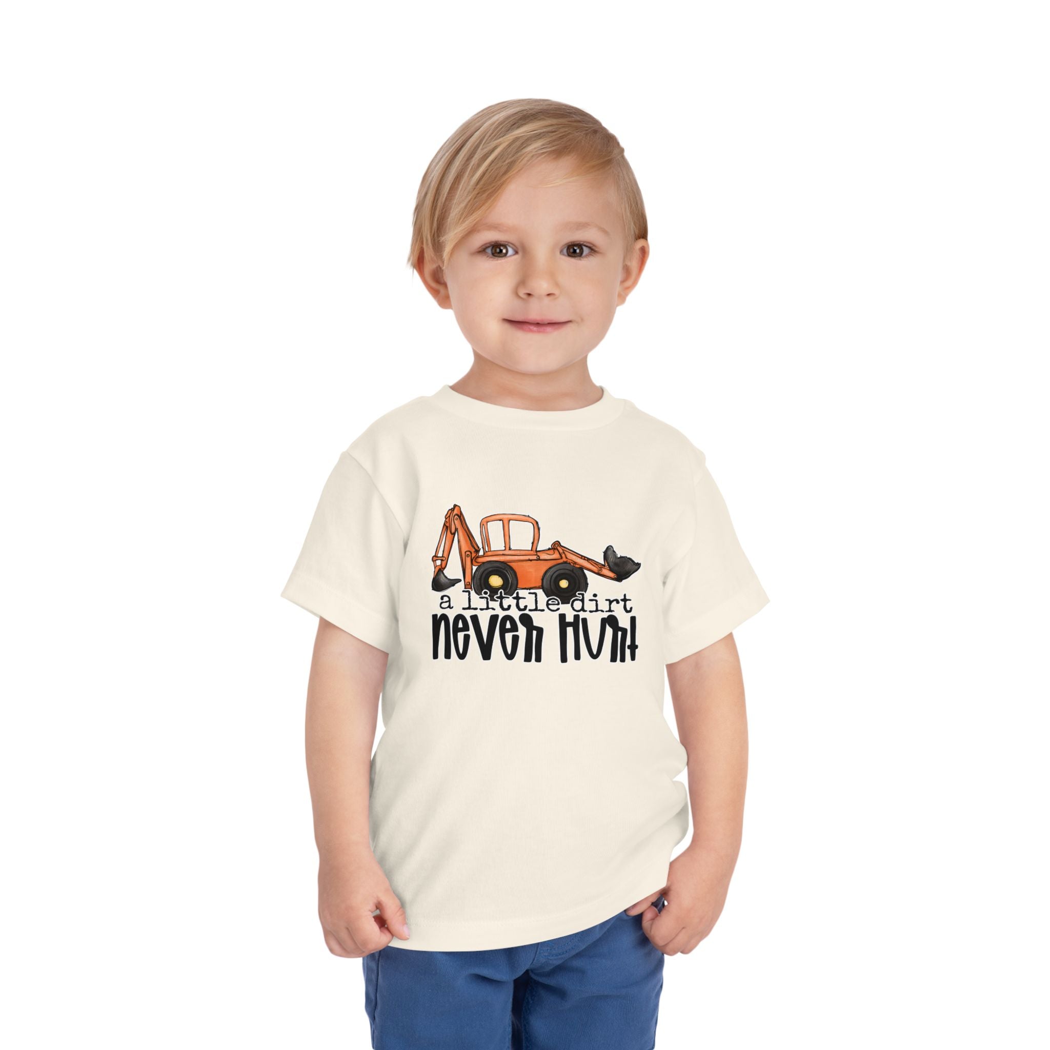 A Little Dirt Never Hurt — Funny Toddler Truck Graphic Tee