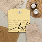 Fall Comfort Colors Graphic T-Shirt — Casual Script Autumn Tee