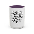Personalized Accent Coffee Mug — Custom Image & Optional Text | 11oz & 15oz