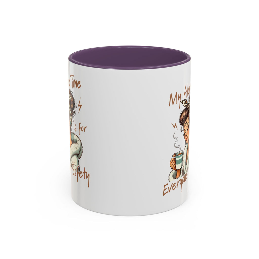 Coffee Mug — "My Alone Time Is for Everyone's Safety" Retro Woman Accent Mug