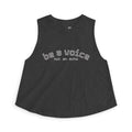 Be a Voice Not an Echo Crop Top — Bold Inspirational Tee for Her