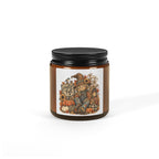 Autumn Harvest Soy Candle – Amber Jar Fall Pumpkin Scarecrow Scented Candle