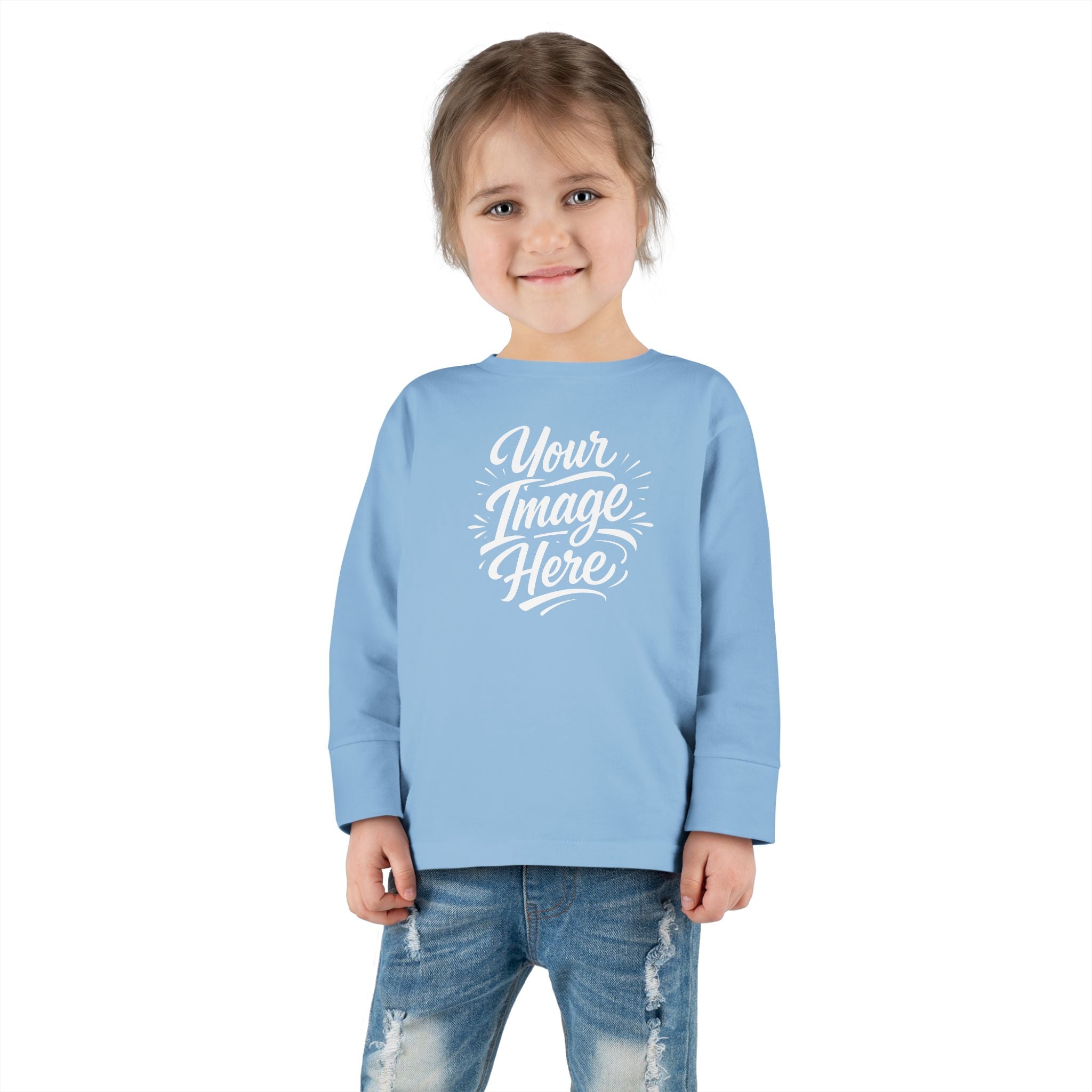 Toddler Long Sleeve Tee — Custom Image & Optional Text
