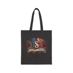 USA 250 Years of Freedom Tote Bag — Patriotic American Flag Canvas Tote | 15” x 16”